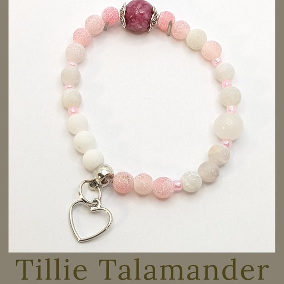 Jade, Moonstone and Agate bracelet - Picture 3 of 5